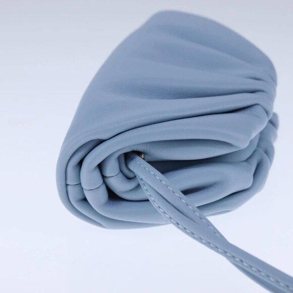 BOTTEGA VENETA The Pouch Leather Light Blue Auth 106740V - Picture 14 of 16